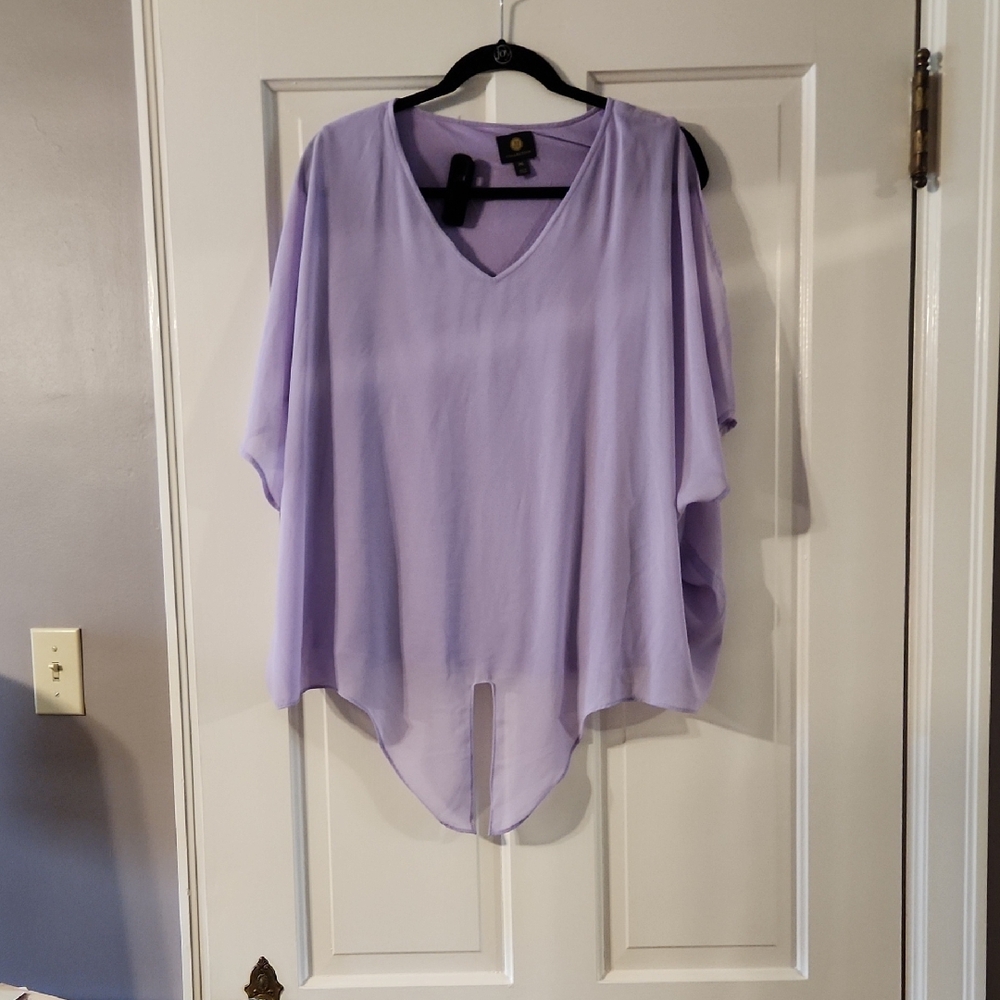 Lavender V-Neck Women's Top